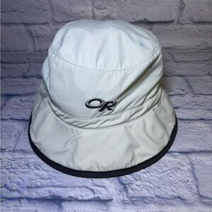 OR Outdoor Research Khaki Ivory Bucket Sun Hat UPF 50+ Adjustable Unisex Large